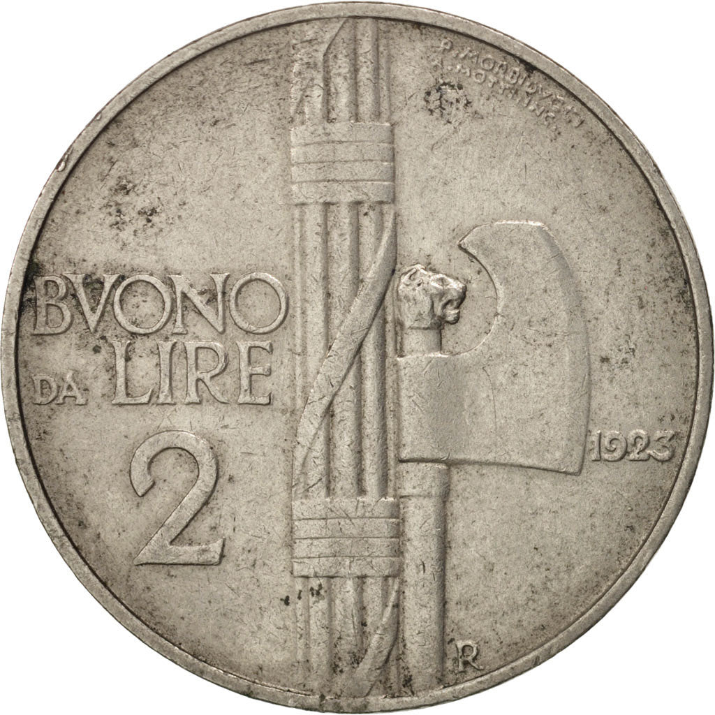 Münze, Italien, Vittorio Emanuele III, 2 Lire, 1923, Rome, SS+, Nickel, KM:63