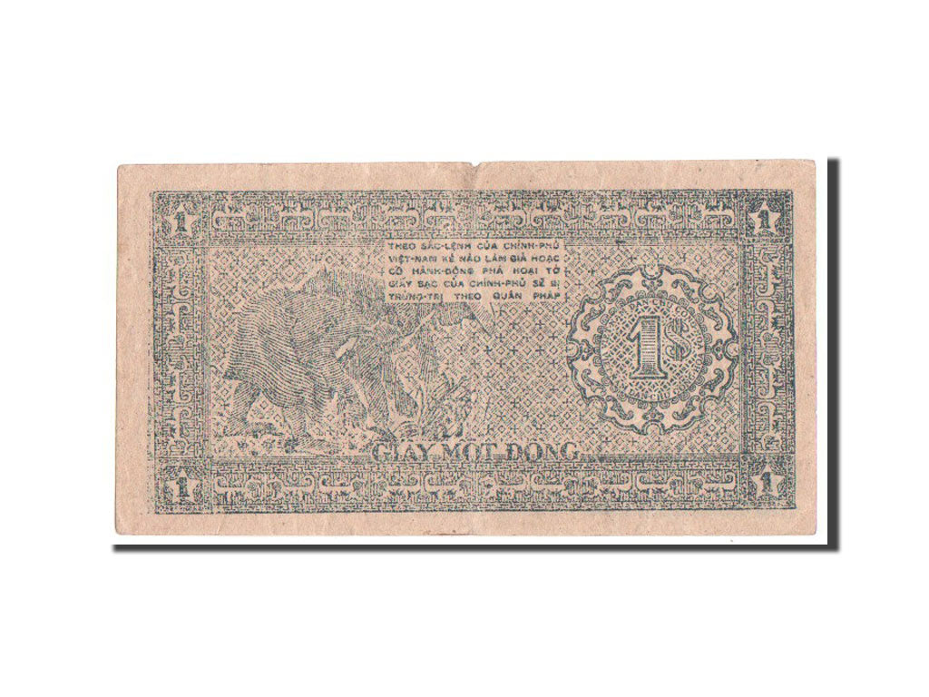 Banconote, Vietnam, 1 D<ox>ng, 1947, MB+