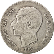 Coin, Spain, Alfonso XII, Peseta, 1882, Madrid, VF(20-25), Silver, KM:686