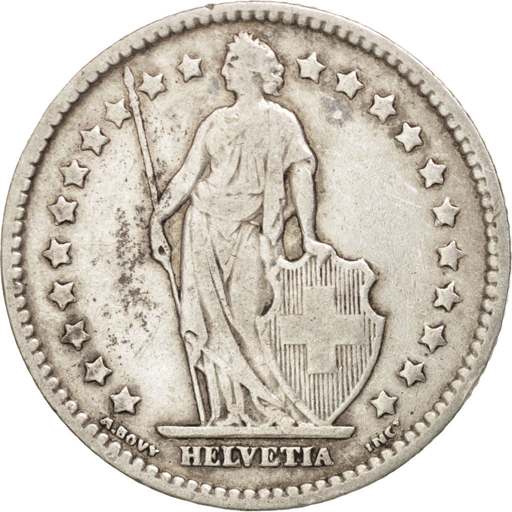 Coin, Switzerland, Franc, 1908, Bern, VF(30-35), Silver, KM:24