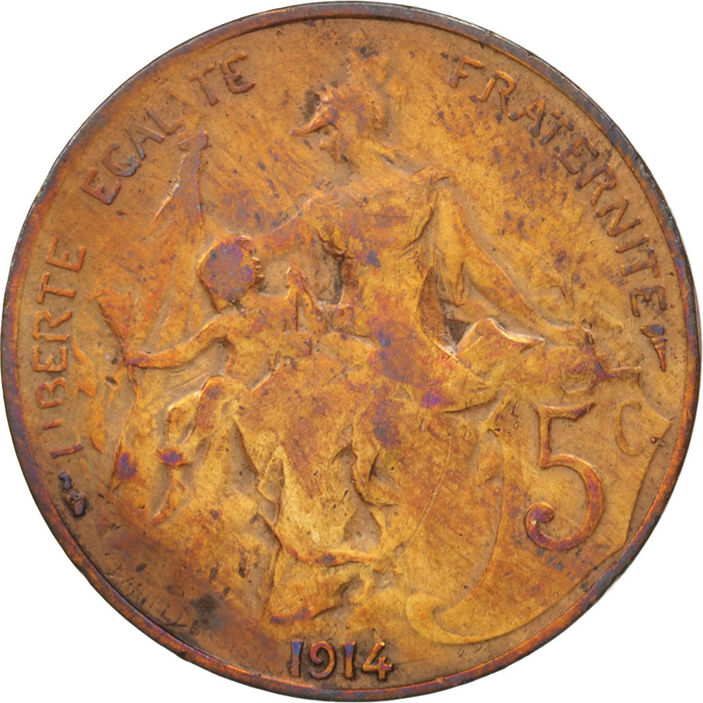 Monnaie, France, Dupuis, 5 Centimes, 1914, Paris, TTB, Bronze, KM:842
