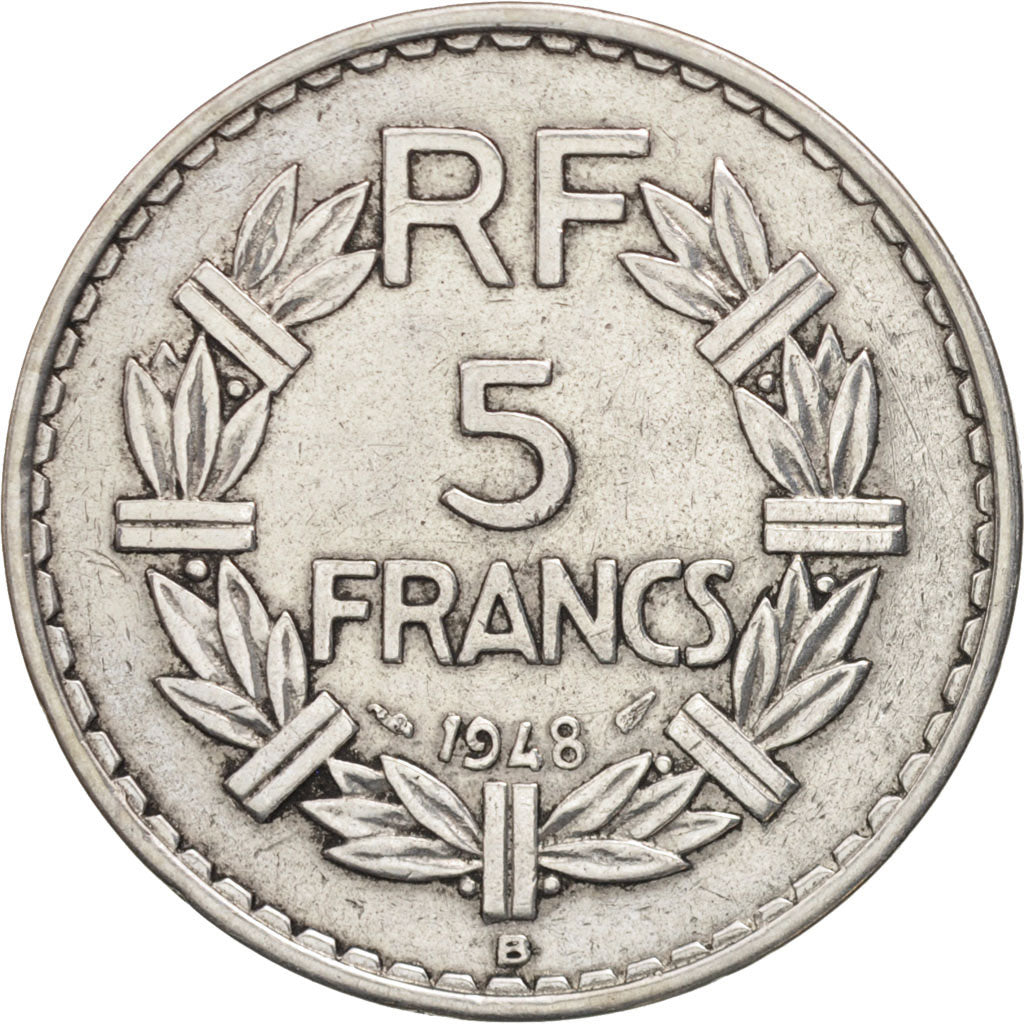 Coin, France, Lavrillier, 5 Francs, 1948, Beaumont - Le Roger, AU(50-53)