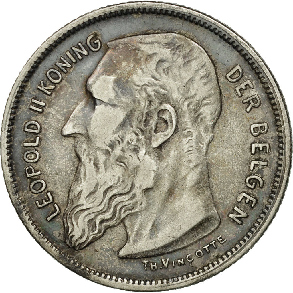 Coin, Belgium, 2 Francs, 2 Frank, 1909, EF(40-45), Silver, KM:59