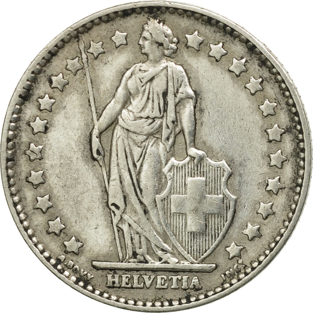 Coin, Switzerland, Franc, 1964, Bern, EF(40-45), Silver, KM:24