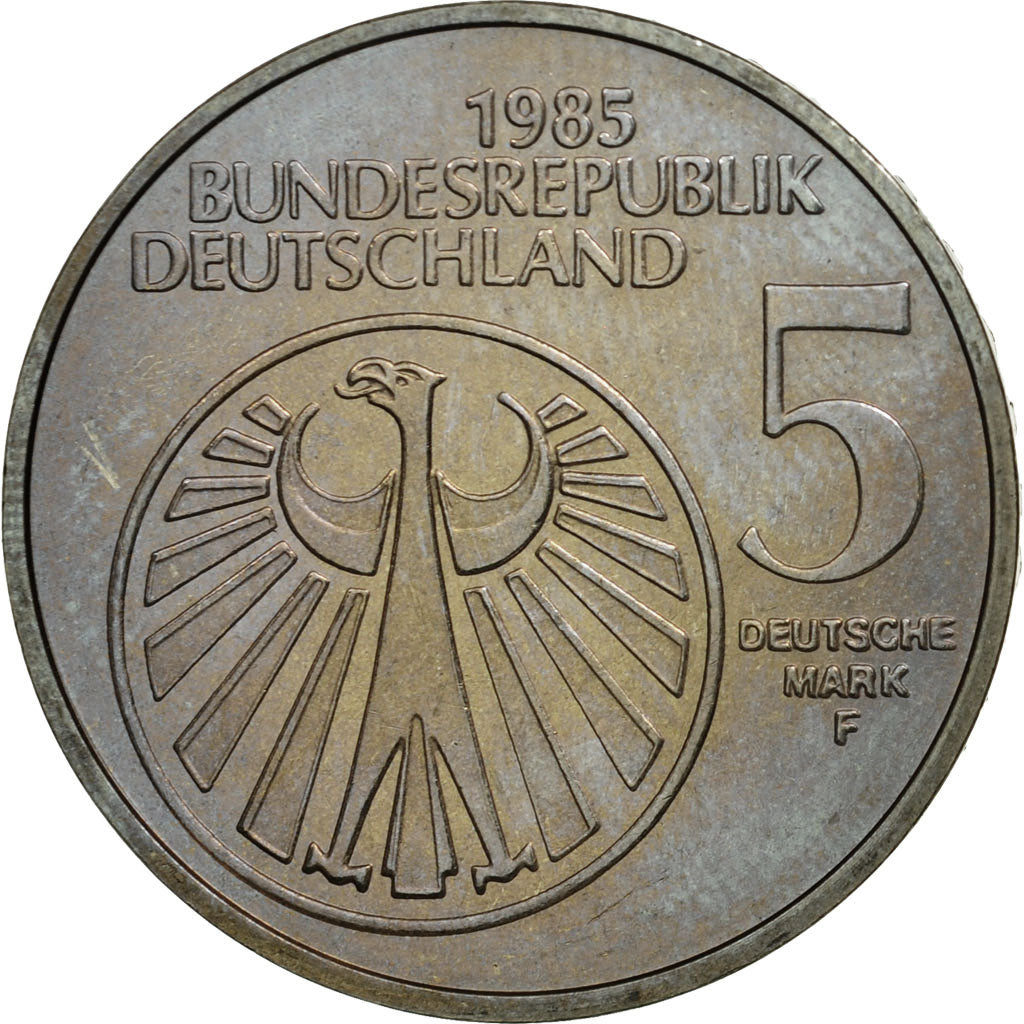 Coin, GERMANY - FEDERAL REPUBLIC, 5 Mark, 1985, Stuttgart, Germany, MS(63)