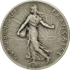 France, 50 Centimes, Semeuse, 1897, Paris, Flan mat, Argent, TTB+, Gadoury:420