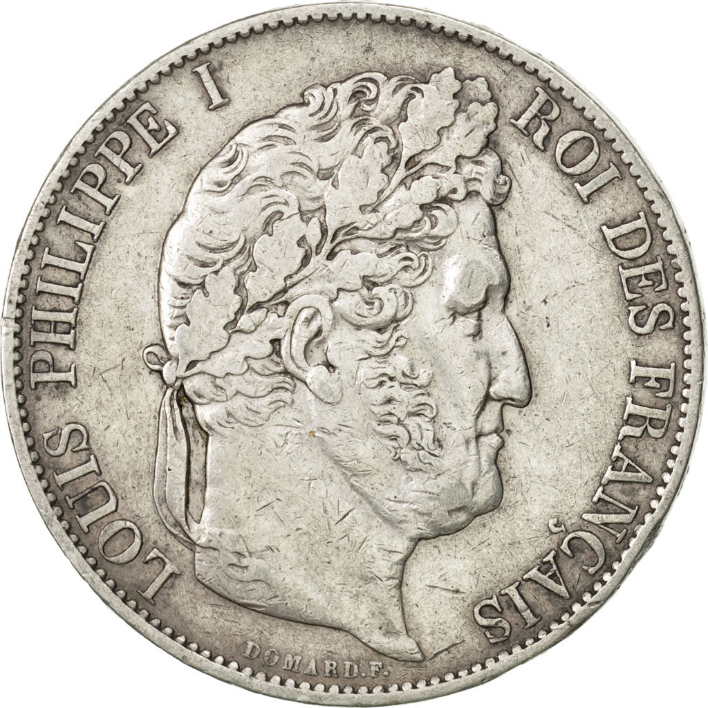 Coin, France, Louis-Philippe, 5 Francs, 1847, Bordeaux, EF(40-45), Silver