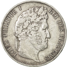 Coin, France, Louis-Philippe, 5 Francs, 1847, Bordeaux, EF(40-45), Silver