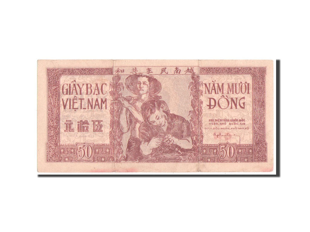 Banconote, Vietnam, 50 D<ox>ng, 1952, BB