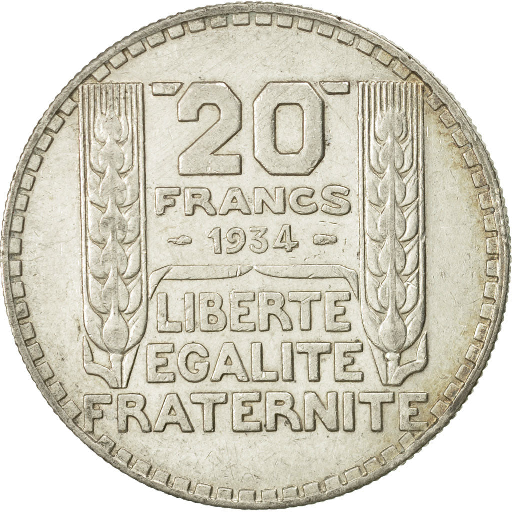 Coin, France, Turin, 20 Francs, 1934, Paris, AU(50-53), Silver, KM:879