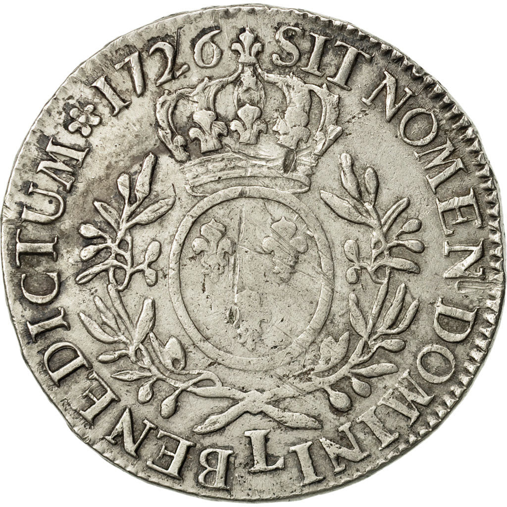 Moneda, Francia, Louis XV, Écu aux branches d'olivier, Ecu, 1726, Bayonne, BC+