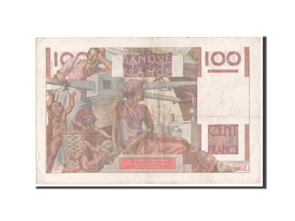 Biljet, Frankrijk, 100 Francs, 100 F 1945-1954 ''Jeune Paysan'', 1950, TTB