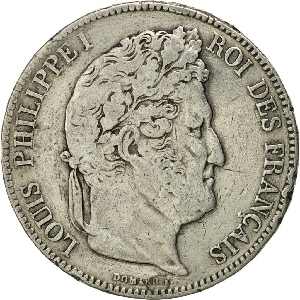 Coin, France, Louis-Philippe, 5 Francs, 1835, Toulouse, VF(20-25), Silver