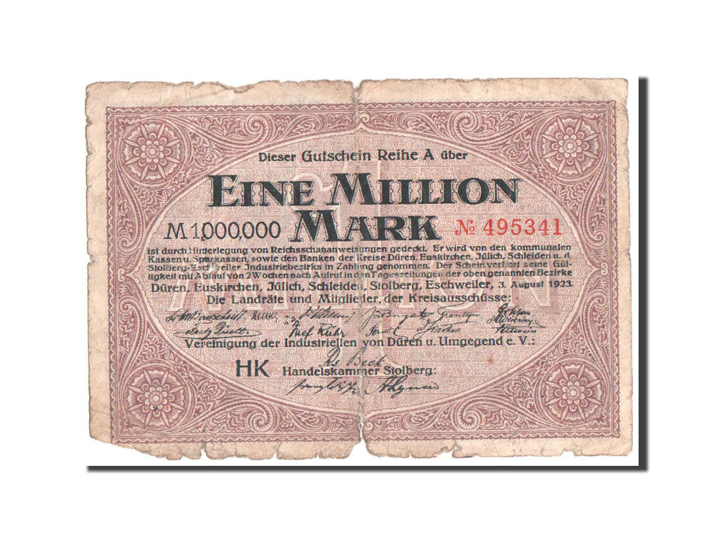 Banknote, Germany, 1 Million Mark, 1923, F(12-15)