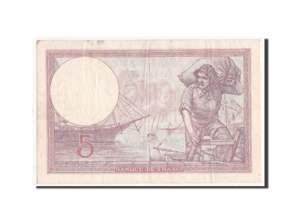 Geldschein, Frankreich, 5 Francs, 5 F 1917-1940 ''Violet'', 1932, SS