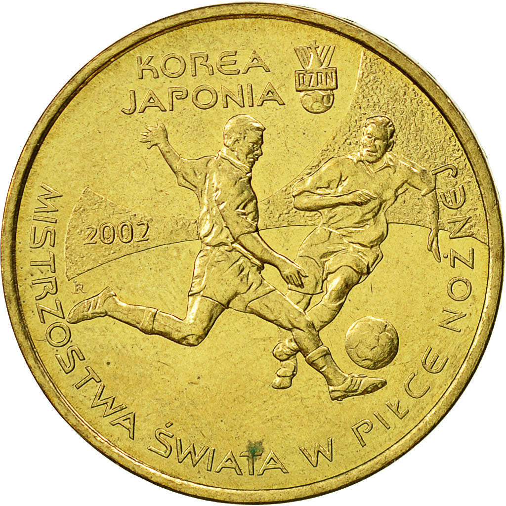 Coin, Poland, 2 Zlote, 2002, Warsaw, AU(55-58), Brass, KM:433