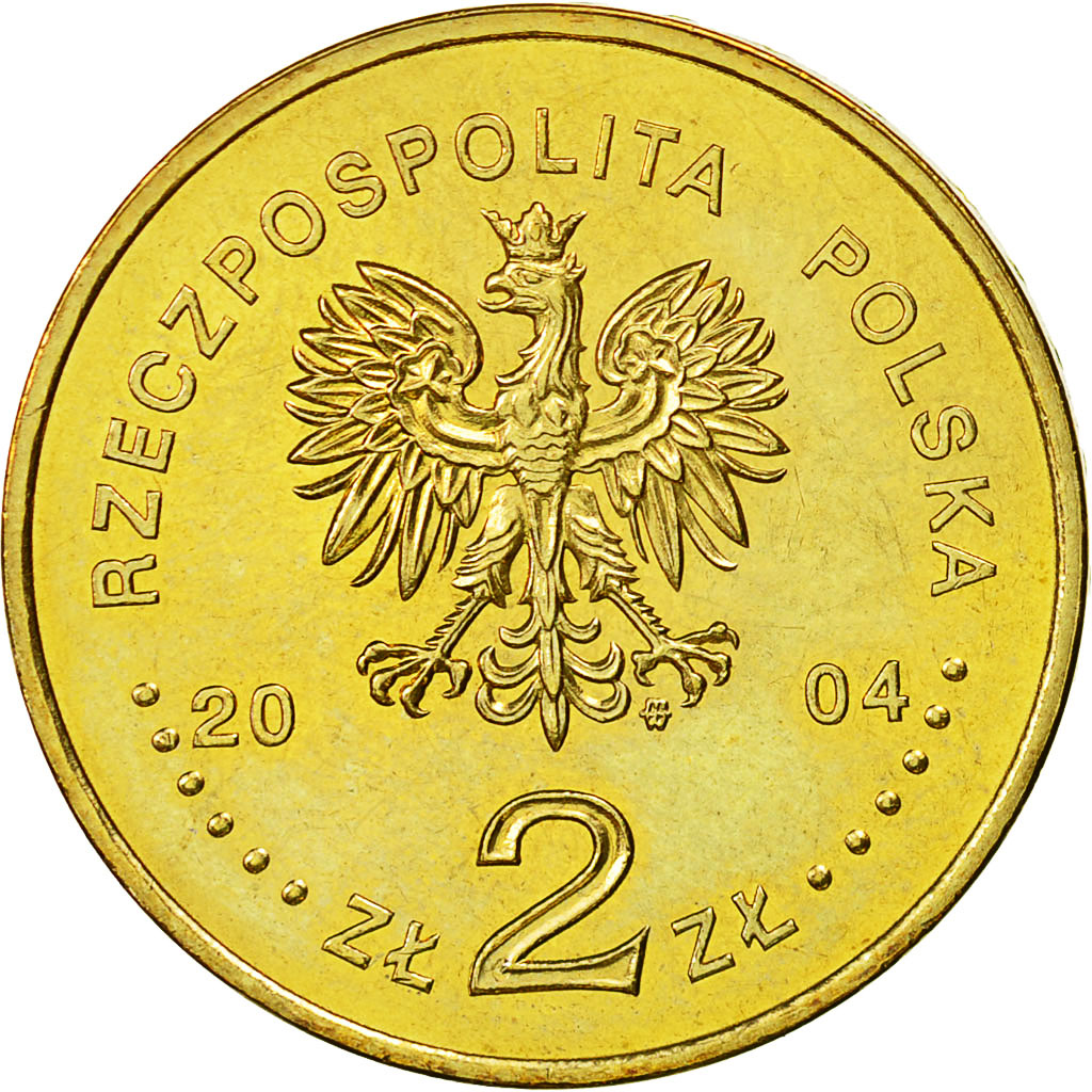 Moneta, Polonia, 2 Zlote, 2004, Warsaw, SPL-, Ottone, KM:499
