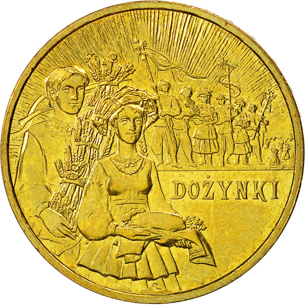 Coin, Poland, 2 Zlote, 2004, Warsaw, AU(55-58), Brass, KM:507