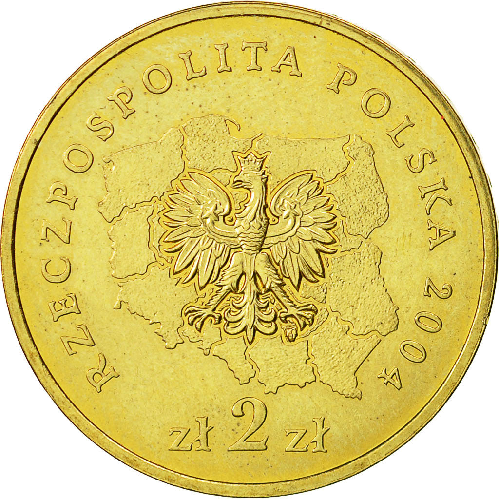 Moneta, Polonia, 2 Zlote, 2004, Warsaw, SPL-, Ottone, KM:490