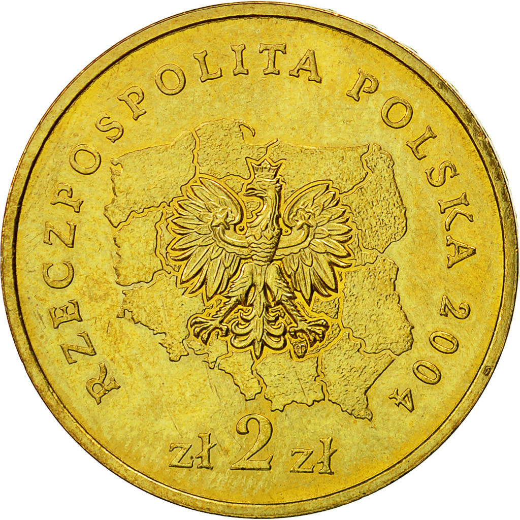 Moneta, Polonia, 2 Zlote, 2004, Warsaw, SPL-, Ottone, KM:607
