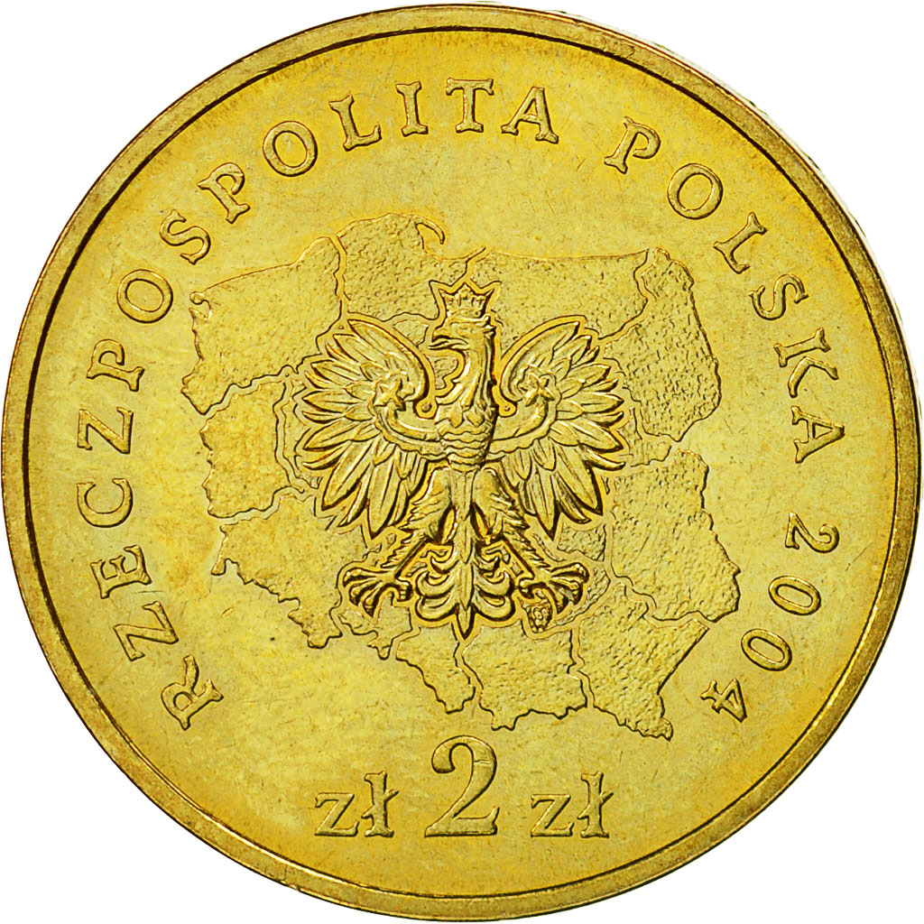 Moneta, Polonia, 2 Zlote, 2004, Warsaw, SPL-, Ottone, KM:489
