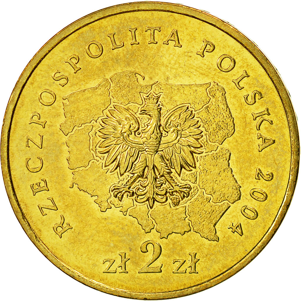 Moneta, Polonia, 2 Zlote, 2004, Warsaw, SPL-, Ottone, KM:487