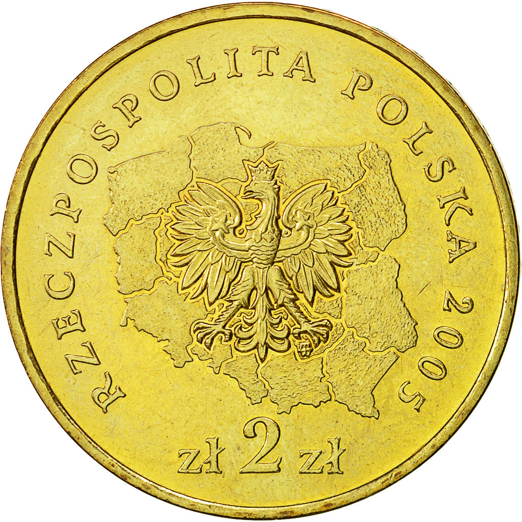 Coin, Poland, 2 Zlote, 2005, Warsaw, MS(63), Brass, KM:560