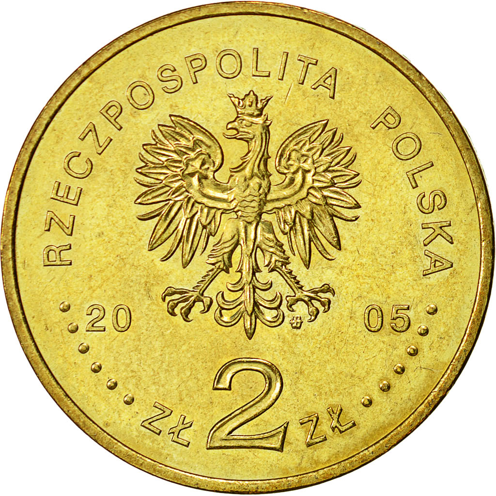 Coin, Poland, 2 Zlote, 2005, Warsaw, MS(63), Brass, KM:530