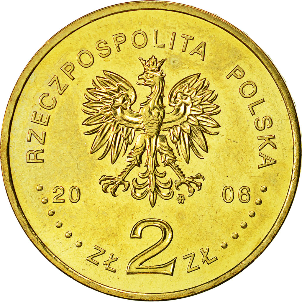 Coin, Poland, 2 Zlote, 2006, Warsaw, MS(63), Brass, KM:582