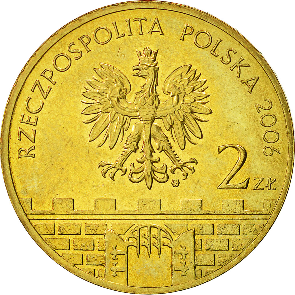 Coin, Poland, 2 Zlote, 2006, Warsaw, MS(63), Brass, KM:543
