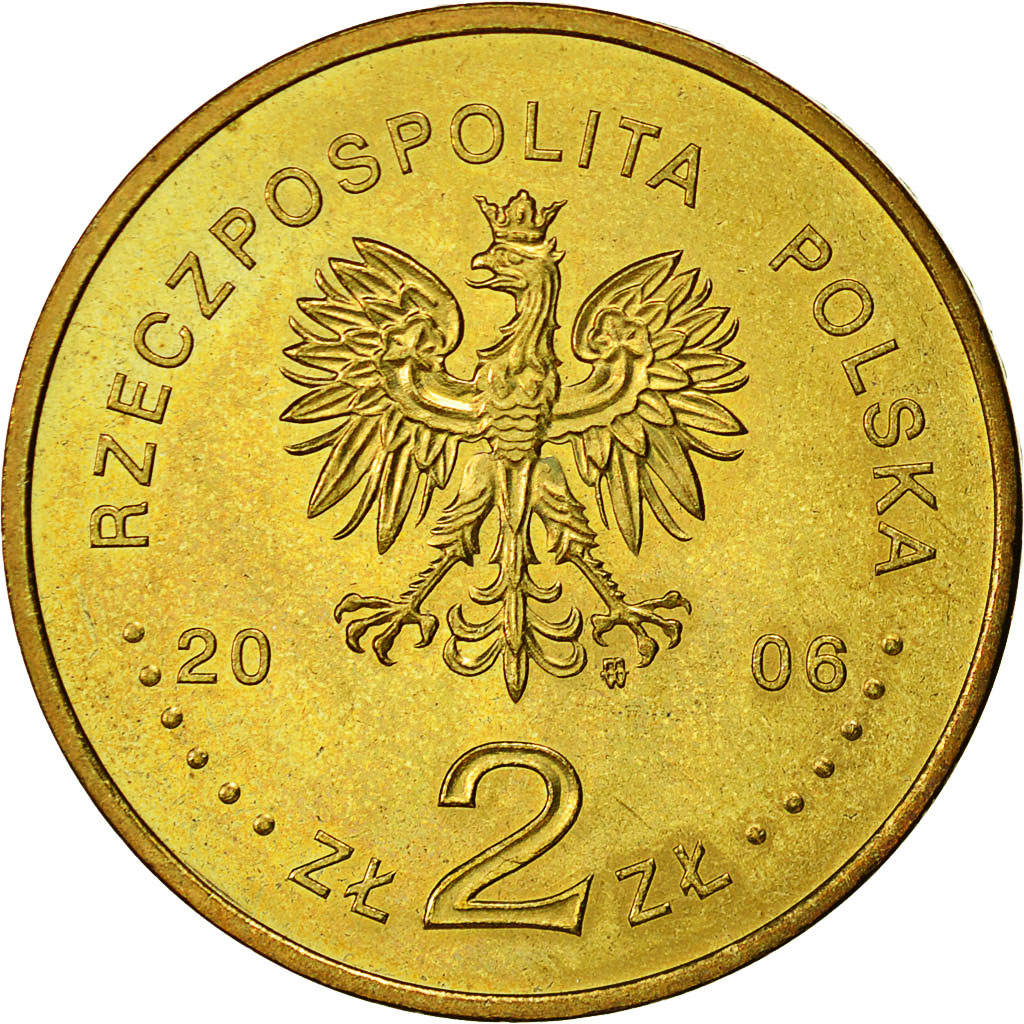 Moneda, Polonia, 2 Zlote, 2006, Warsaw, SC, Latón, KM:532