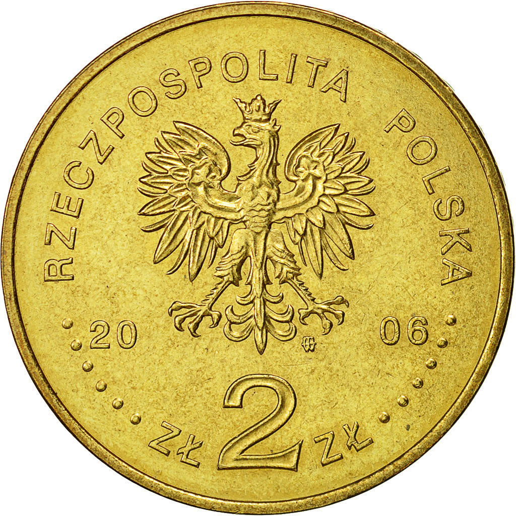 Coin, Poland, 2 Zlote, 2006, Warsaw, MS(63), Brass, KM:547