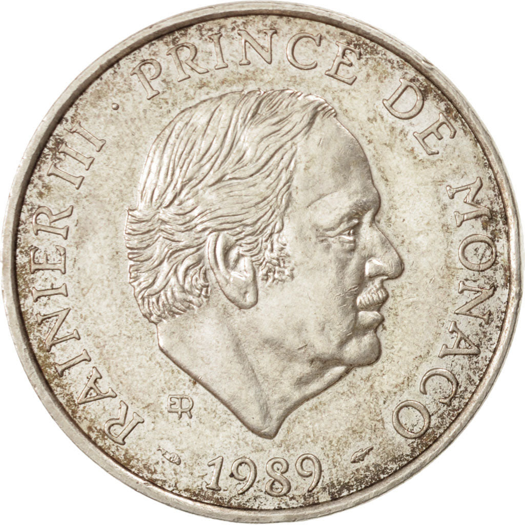 Moneta, Monaco, Rainier III, 100 Francs, 1989, SPL-, Argento, KM:164