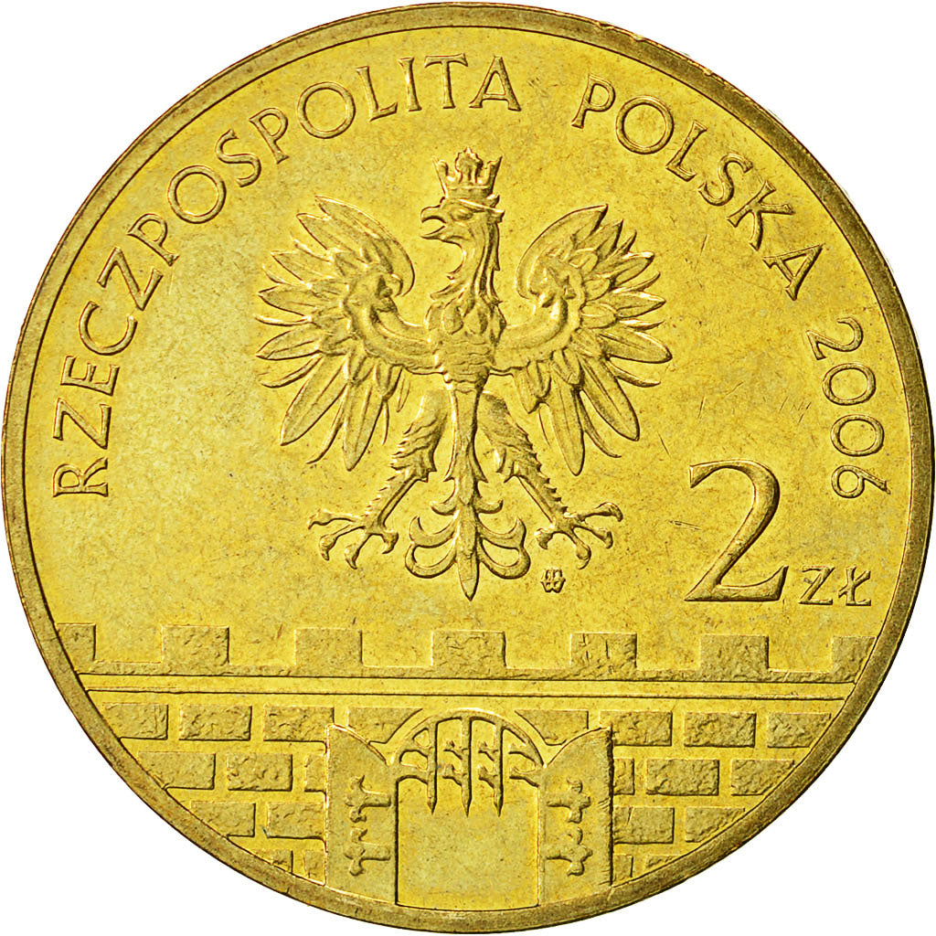 Coin, Poland, 2 Zlote, 2006, Warsaw, MS(60-62), Brass, KM:545