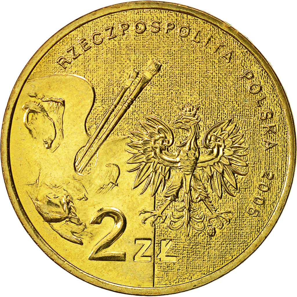 Moneda, Polonia, 2 Zlote, 2006, Warsaw, EBC+, Latón, KM:575