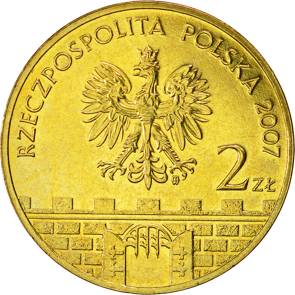 Moneda, Polonia, 2 Zlote, 2007, Warsaw, EBC+, Latón, KM:623