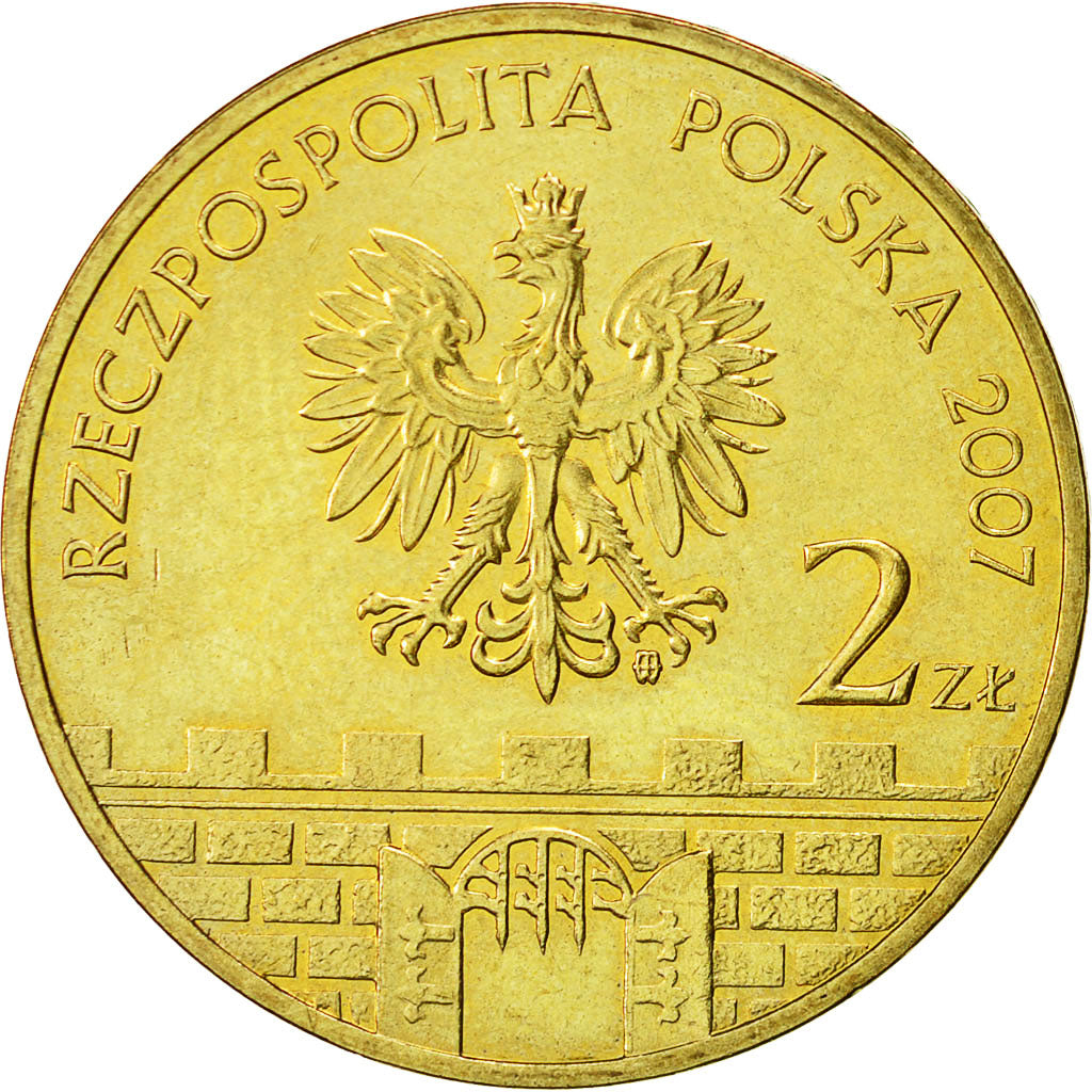 Moneda, Polonia, 2 Zlote, 2007, Warsaw, EBC+, Latón, KM:620