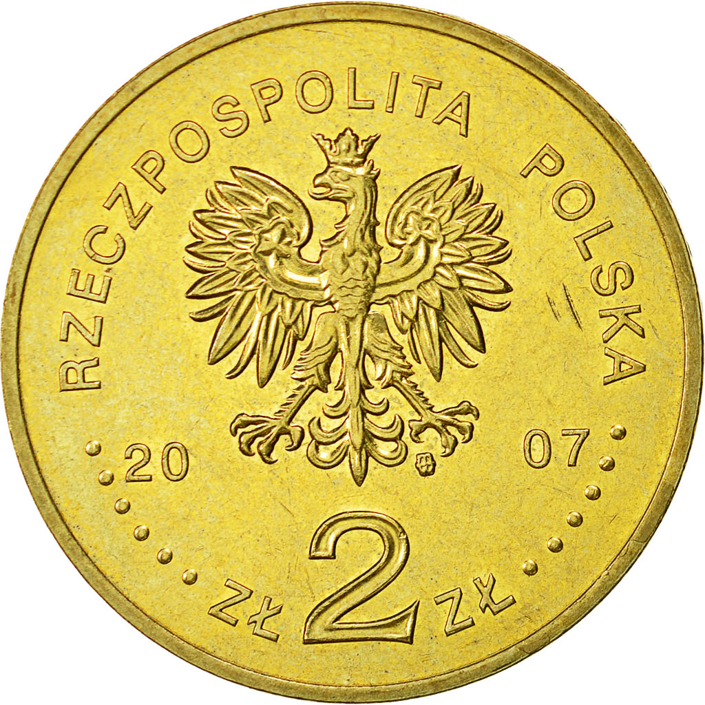 Moneta, Polonia, 2 Zlote, 2007, Warsaw, SPL, Ottone, KM:612