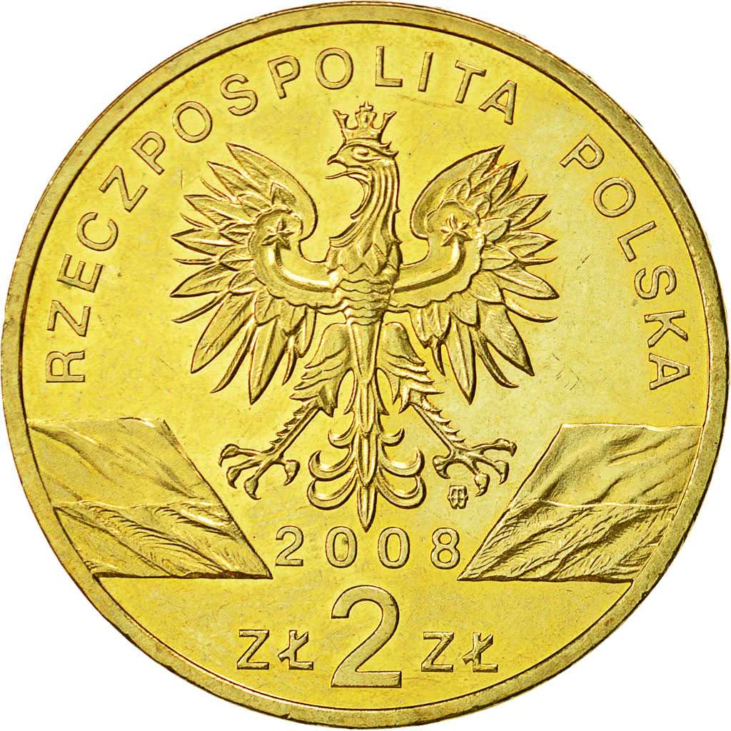 Moneta, Polonia, 2 Zlote, 2008, Warsaw, SPL, Ottone, KM:627