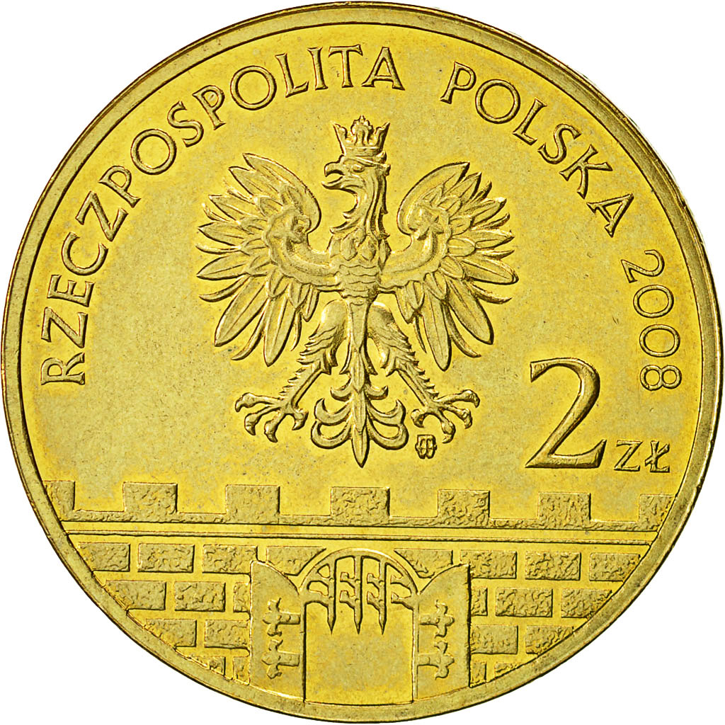 Munten, Polen, 2 Zlote, 2008, Warsaw, PR+, Tin, KM:630