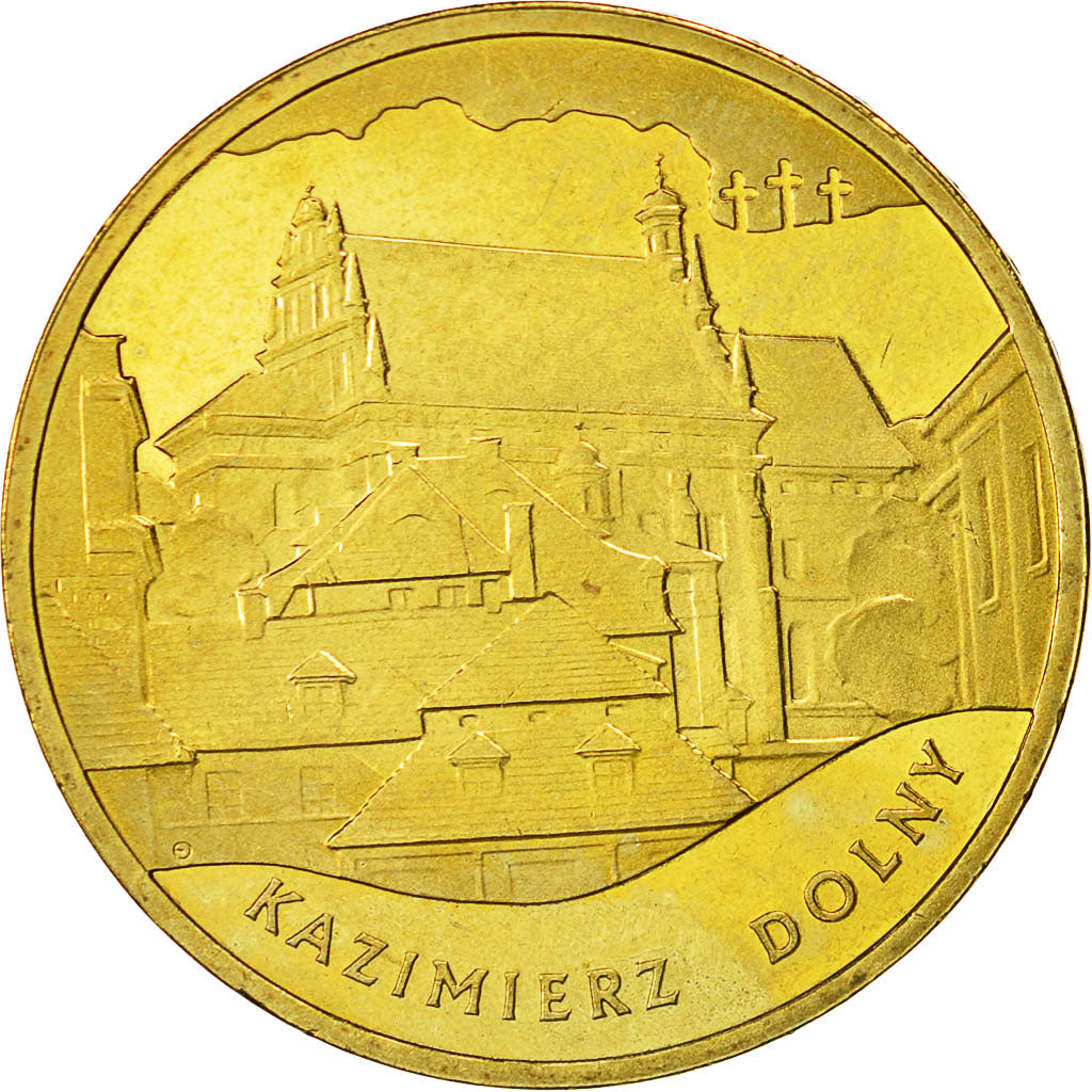 Coin, Poland, 2 Zlote, 2008, Warsaw, MS(60-62), Brass, KM:641