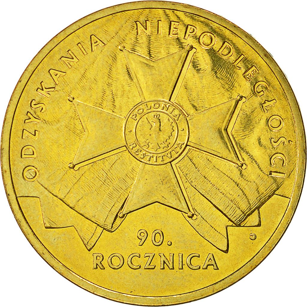 Moneda, Polonia, 2 Zlote, 2008, Warsaw, EBC+, Latón, KM:650