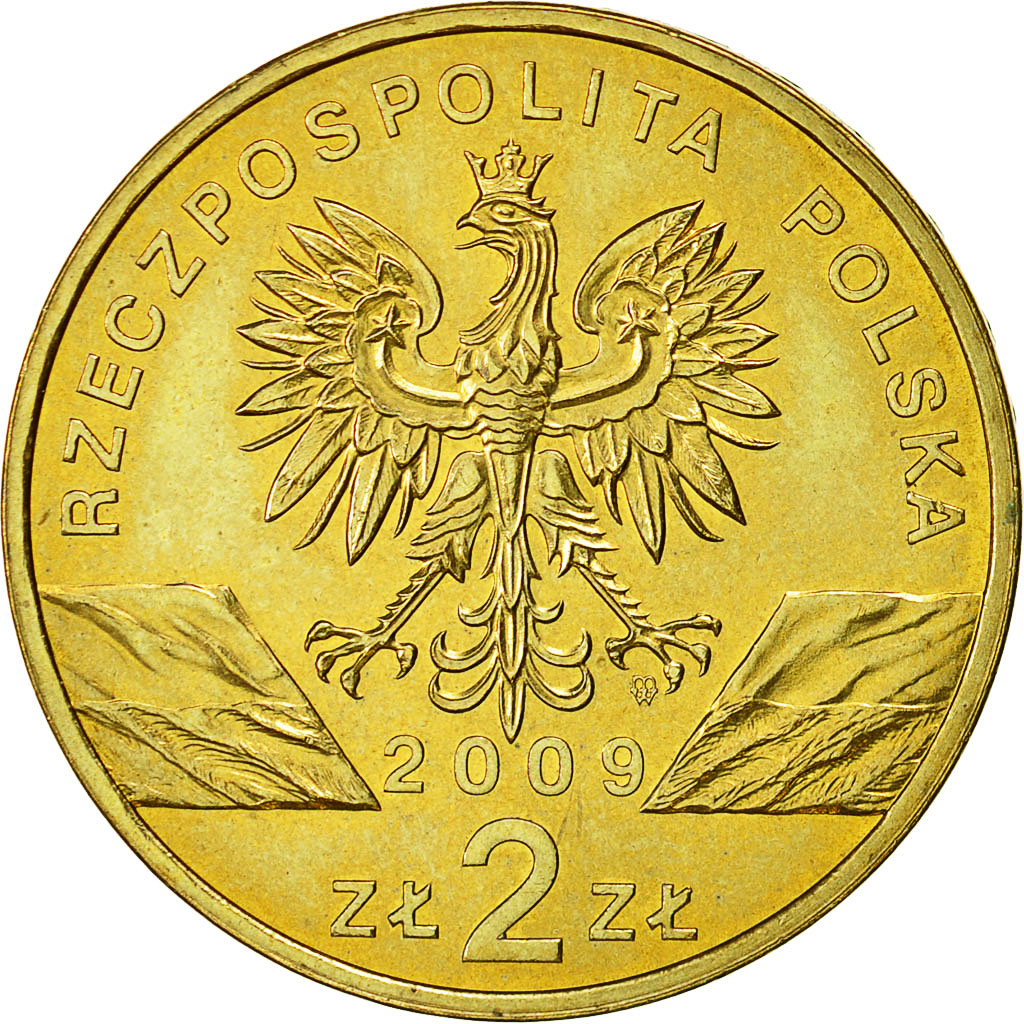 Moneda, Polonia, 2 Zlote, 2009, Warsaw, EBC+, Latón, KM:678