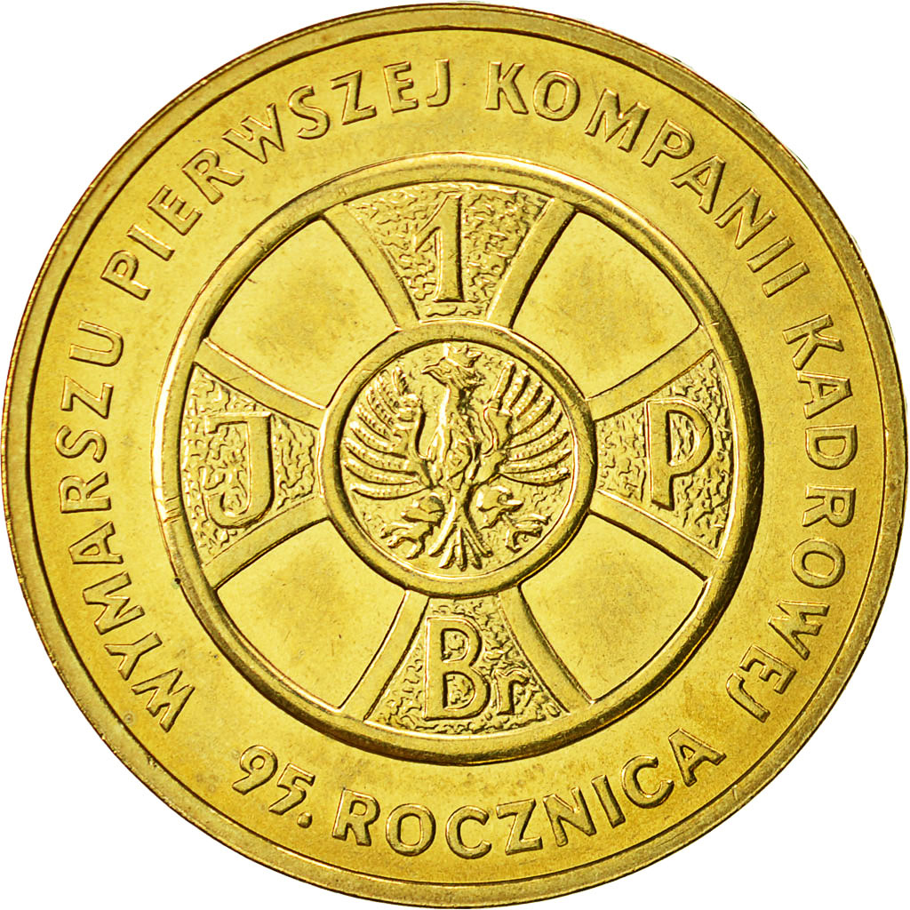 Coin, Poland, 2 Zlote, 2009, Warsaw, MS(60-62), Brass, KM:690