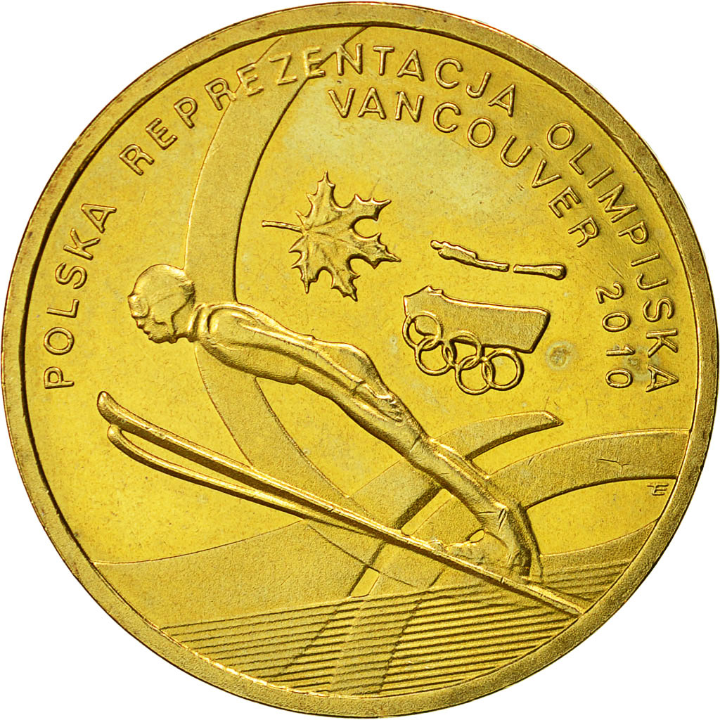 Moneda, Polonia, 2 Zlote, 2010, Warsaw, EBC+, Latón, KM:715