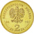 Moneda, Polonia, 2 Zlote, 2010, Warsaw, EBC+, Latón, KM:715