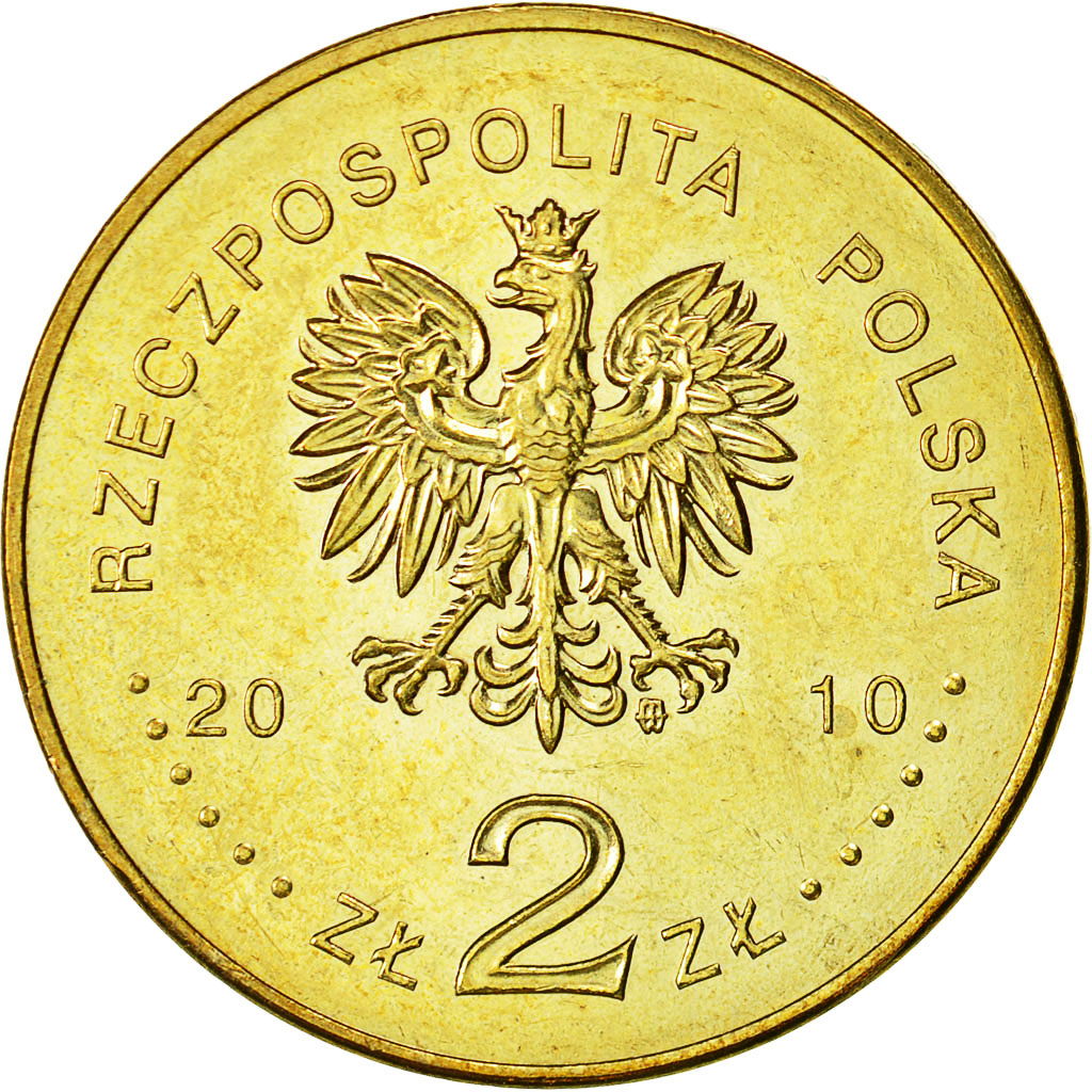Moneda, Polonia, 2 Zlote, 2010, Warsaw, EBC+, Latón, KM:751