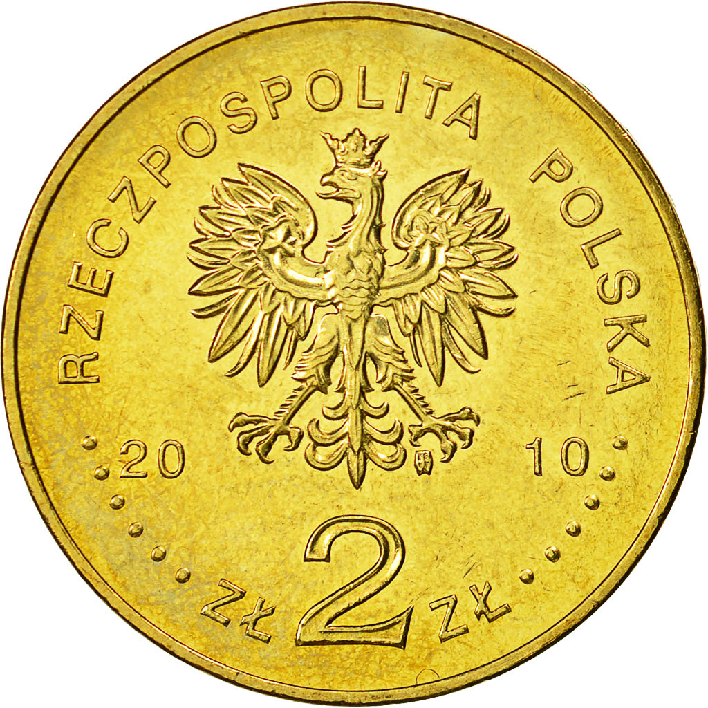 Munten, Polen, 2 Zlote, 2010, Warsaw, PR+, Tin, KM:761