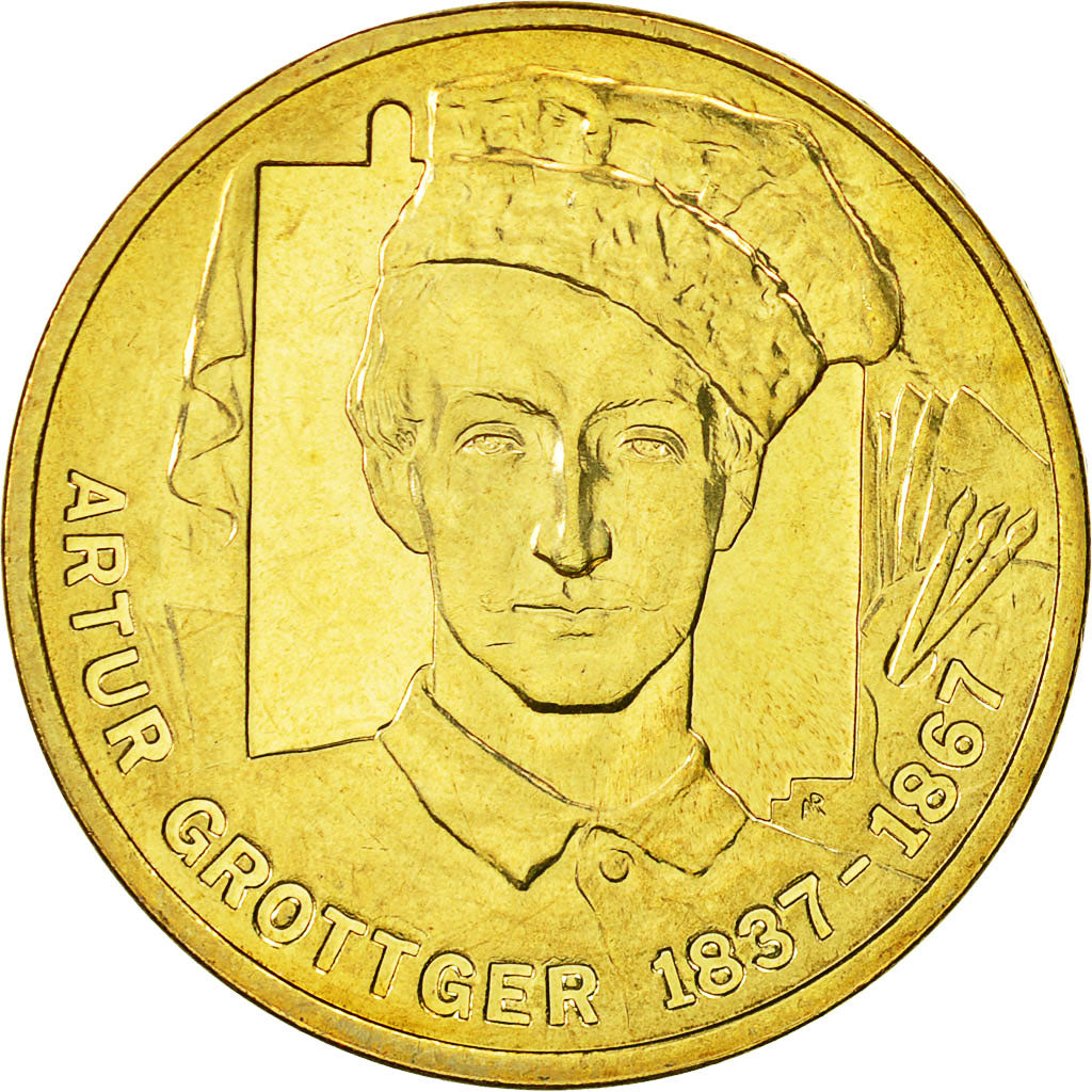 Coin, Poland, 2 Zlote, 2010, Warsaw, MS(60-62), Brass, KM:746