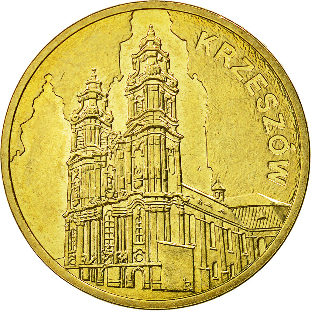 Coin, Poland, 2 Zlote, 2010, Warsaw, MS(60-62), Brass, KM:744